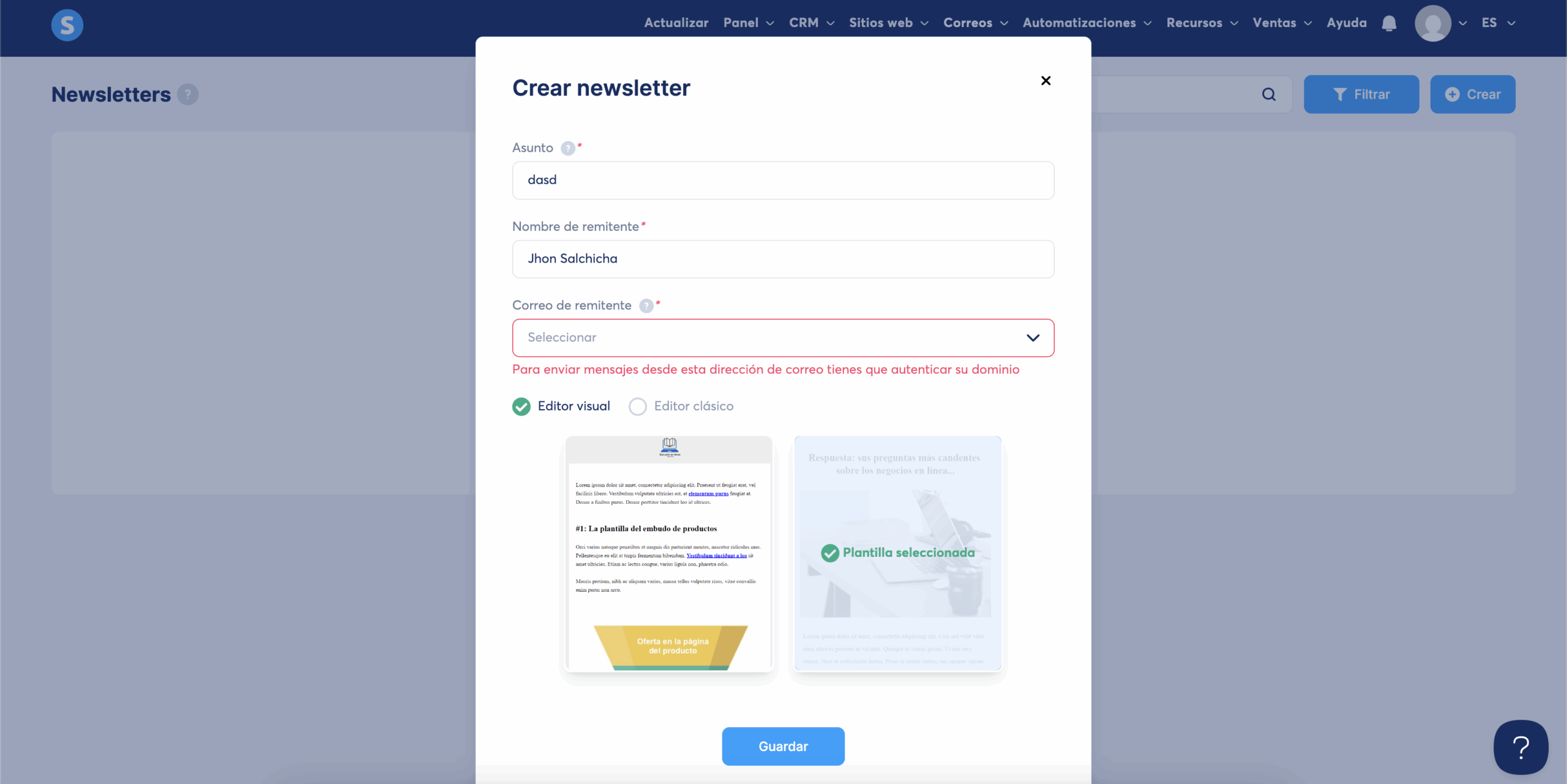 email marketing system.io